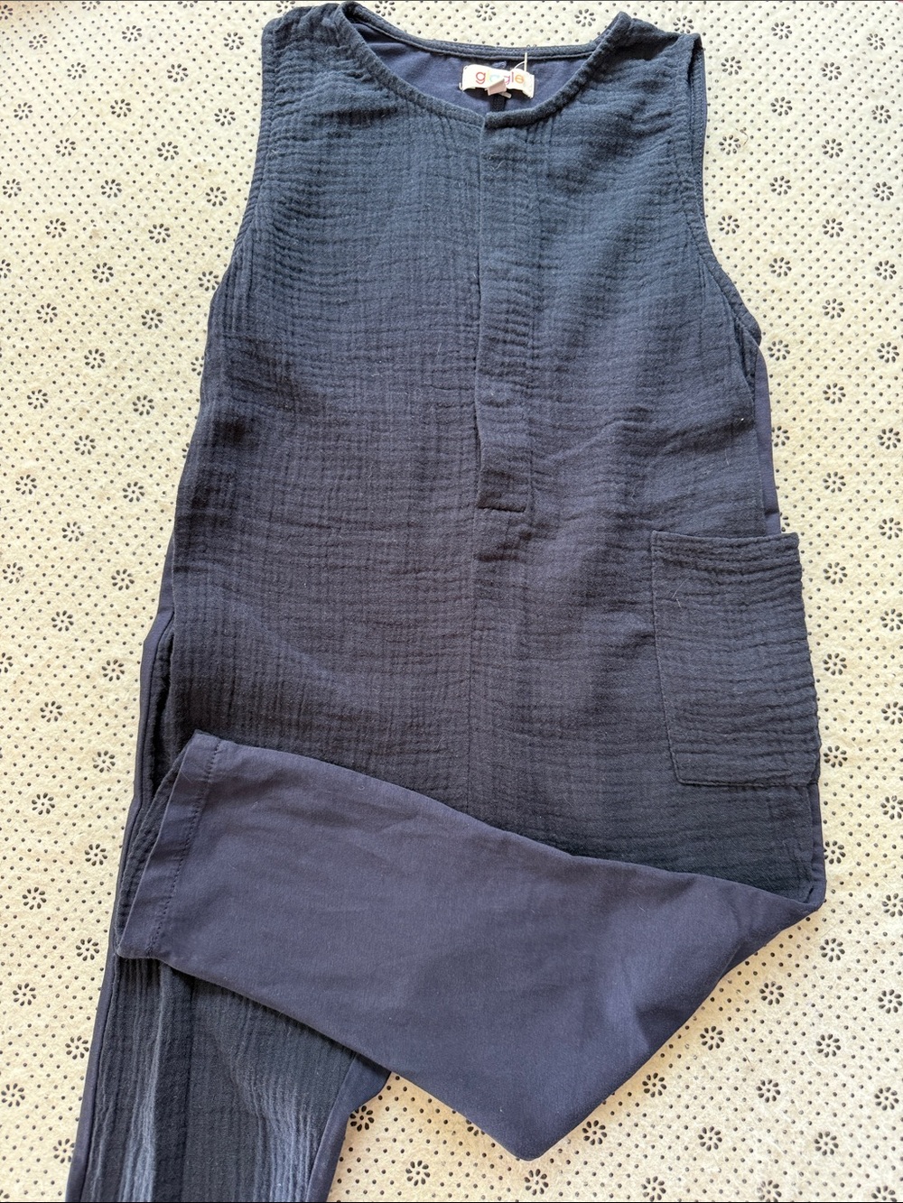 🛍PRETTY LITTLE GIRLS  DARK BLUE ROMPER
 SIZE 4T 🛍